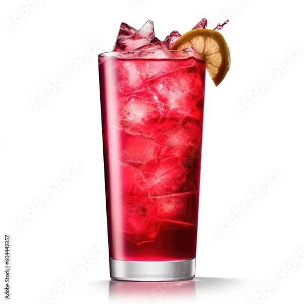 Fototapeta Vodka Punch Cocktail isolated on white (generative AI)