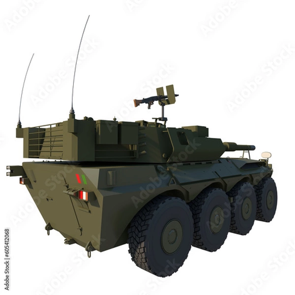 Fototapeta Armored Vehicle Centauro II 120mm 8x8 - Perspective B view