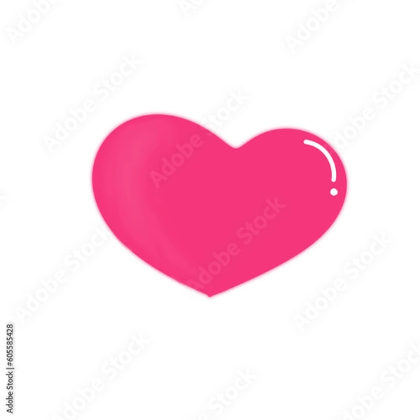 Fototapeta red heart isolated on white background