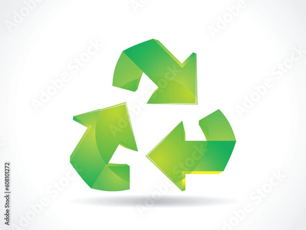 Fototapeta abstract recycle icon vector illustration