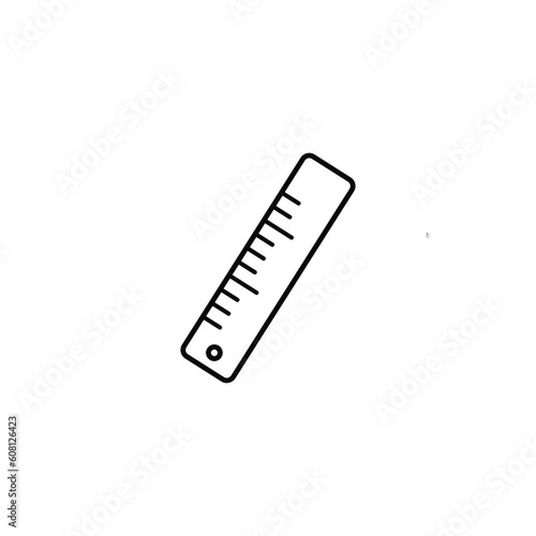 Fototapeta Office or school stationery icon ruler 