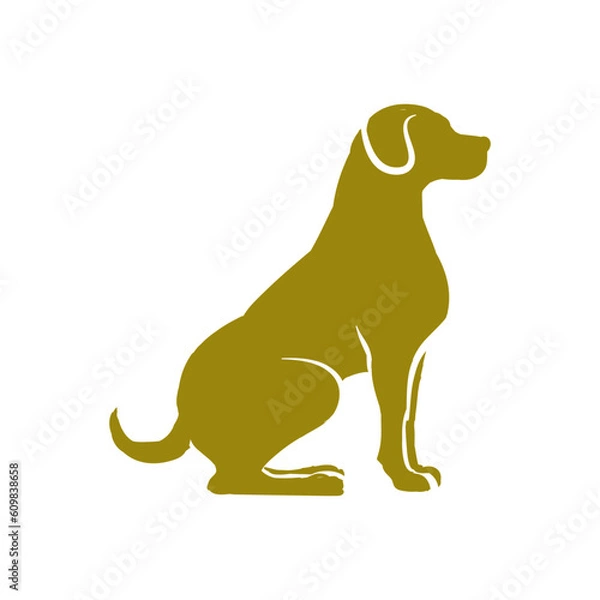 Fototapeta Dog pose logo illustration