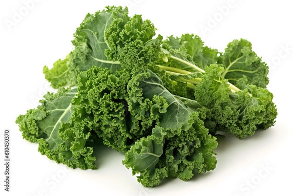 Fototapeta Kale isolated on white background generative ai