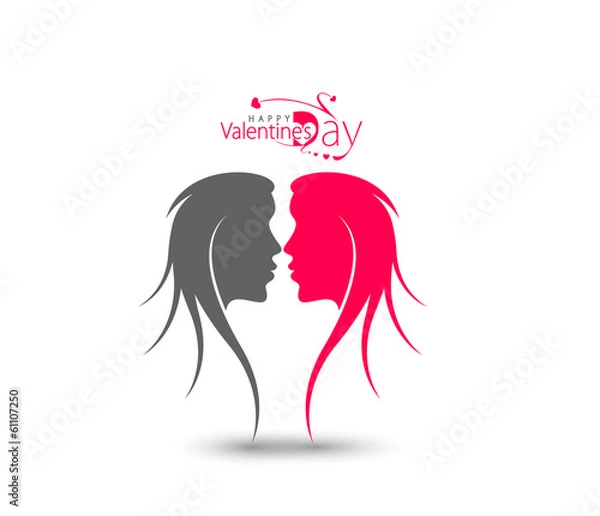 Fototapeta Valentine Day design, isolated vector design