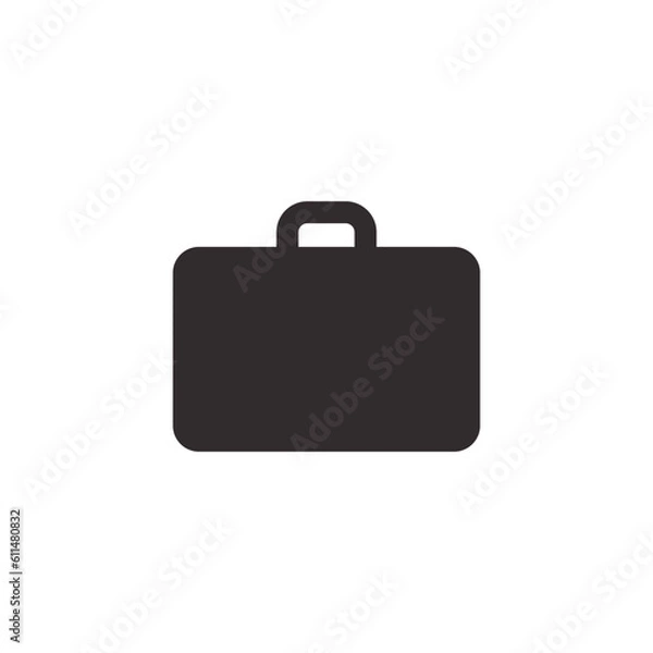 Fototapeta Briefcase vector icon. Bag Simple vector illustration for graphic and web design.