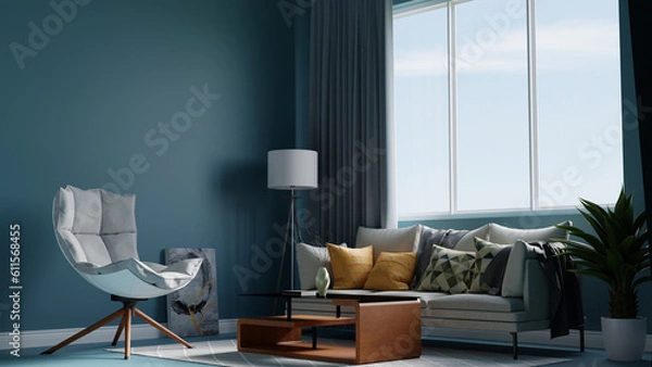 Fototapeta modern living room interior with window