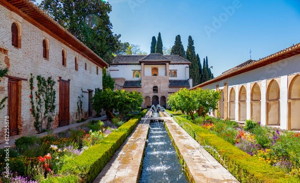 Fototapeta Jardins do Palácio de Generalife, complexo de Alhambra, Granada 