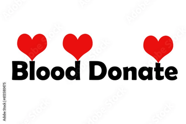 Fototapeta Place for text. Blood Donation Lifesaving and Hospital Assistance,World donor day. shapes and red drop. Vector illustration.