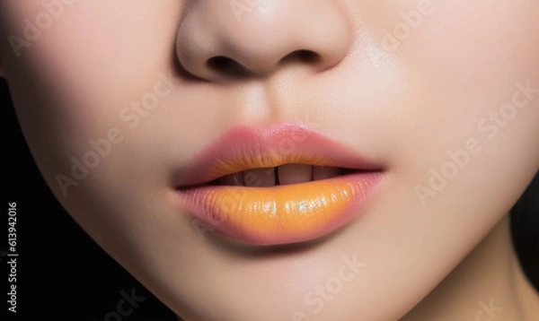 Fototapeta fashionable lips and mouth of a young female model.
AI GENERATIVE