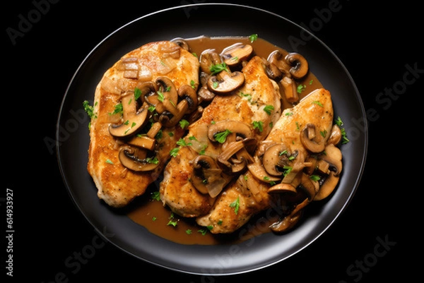 Fototapeta Chicken Marsala - ai generated 