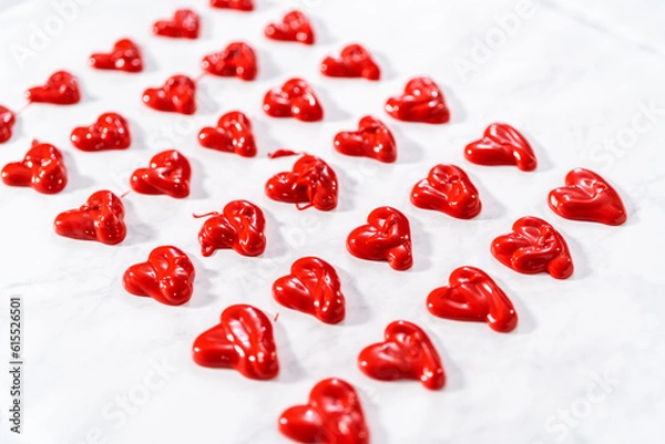 Fototapeta Chocolate Cookies with Chocolate Hearts