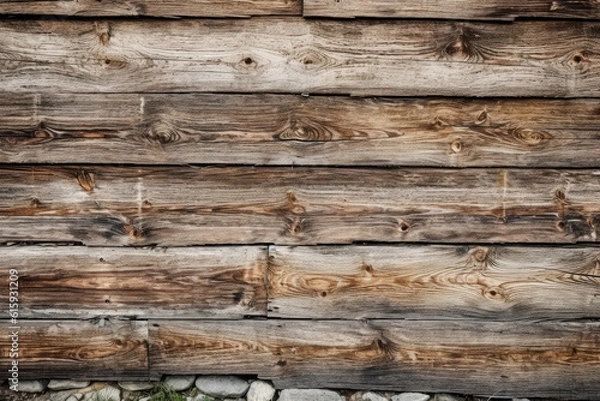 Fototapeta Old weathered wooden plank background.