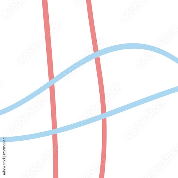 Fototapeta Pastel red and blue grid lines background 