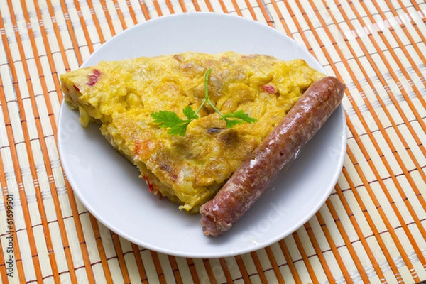 Fototapeta Spanish potato omelet