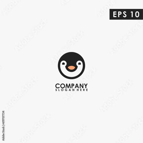 Obraz Penguin Logo Design. Penguin Logo Template. Modern Design. Flat Logo. Vector Illustration