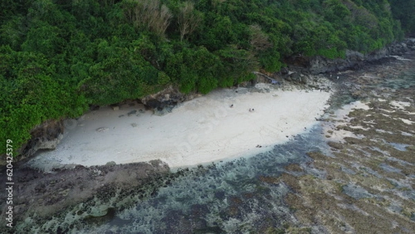 Fototapeta White Sand Beach Aerial View