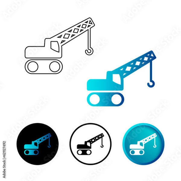 Fototapeta Abstract Construction Crane Icon Illustration