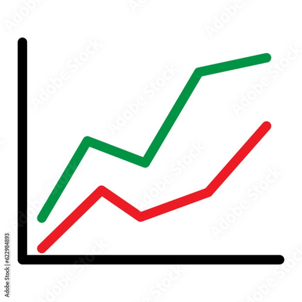 Fototapeta line chart