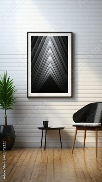 Fototapeta AI-Driven Minimalist Wall Art Mockup