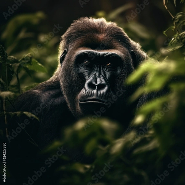 Obraz Gorilla, Wildlife Photography, Generative AI