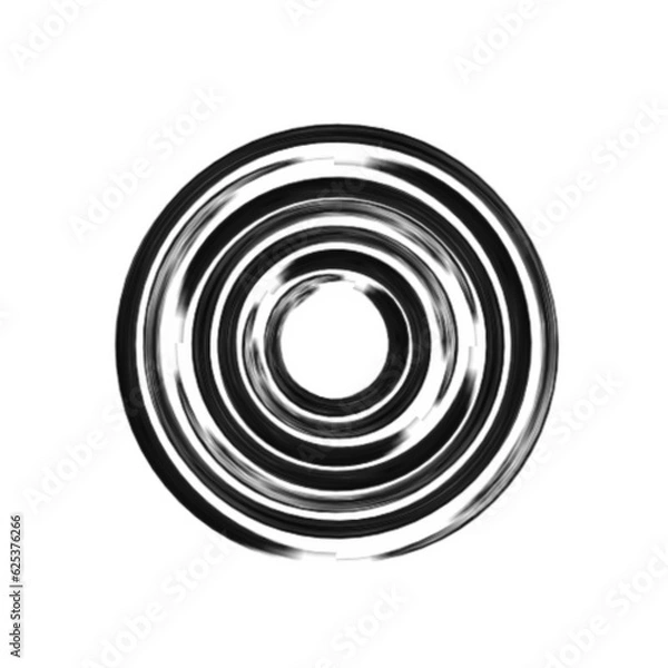 Fototapeta black thick halftone dotted speed lines. Speed lines in circle form. Geometric art. 