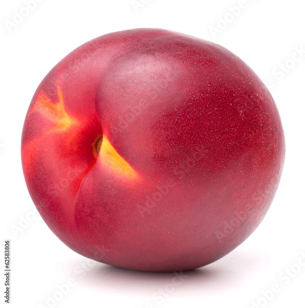 Fototapeta Nectarine fruit isolated on white background cutout