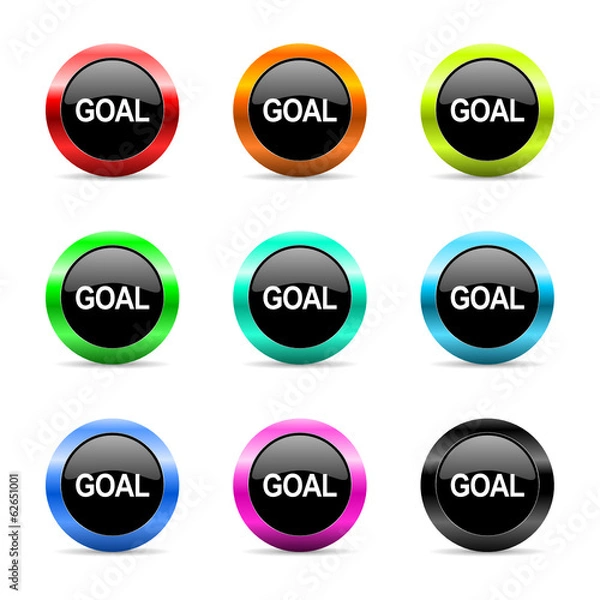 Fototapeta goal icon vector set