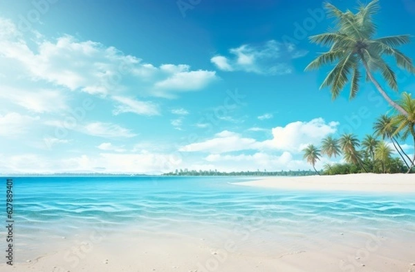 Obraz beach with palm trees