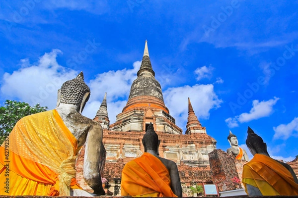 Fototapeta Wat Yai Chai Mongkhol in Ayutthaya province of Thailand