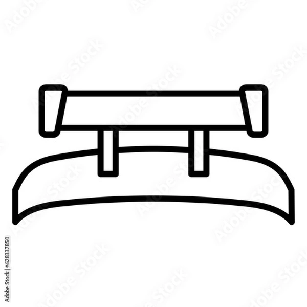 Fototapeta Illustration of Car Spoiler Line Icon