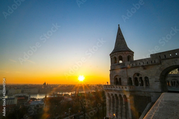 Obraz The Fisherman's Bastion is a neo-Romanesque monument in the Hungarian capital of Budapest.