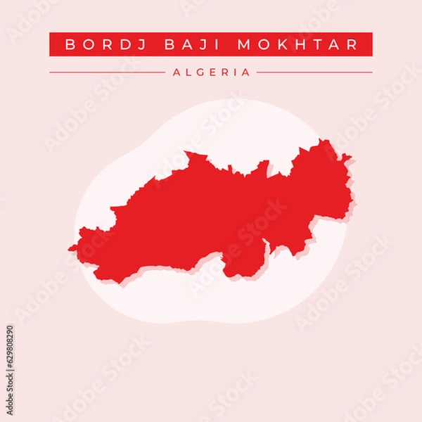 Fototapeta Vector illustration vector of brodj baji mokhtar map Africa