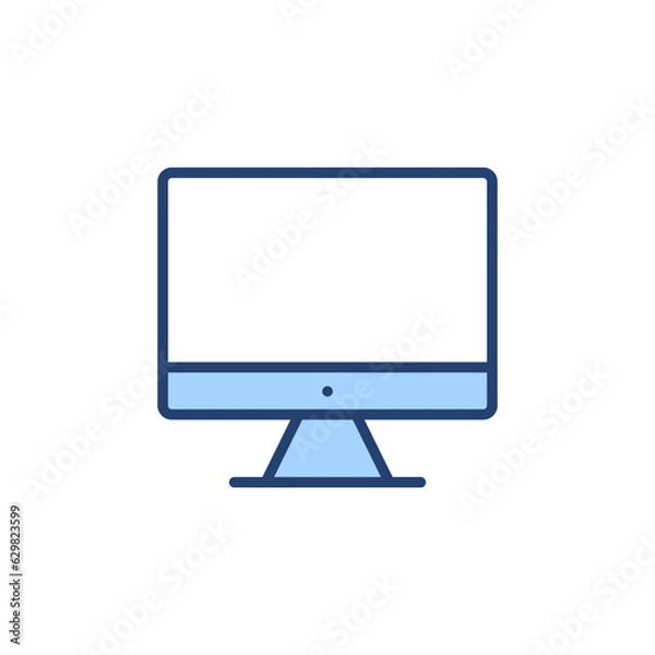 Fototapeta Computer icon vector. computer monitor sign and symbol