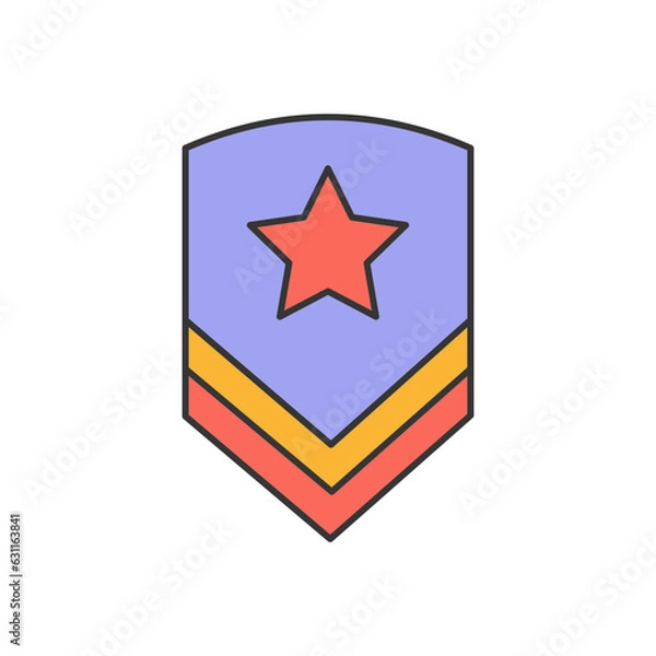 Fototapeta Military badge Vector Icon

