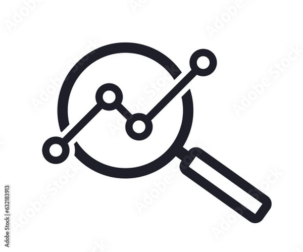 Fototapeta Magnifying glass marketing targeting icon