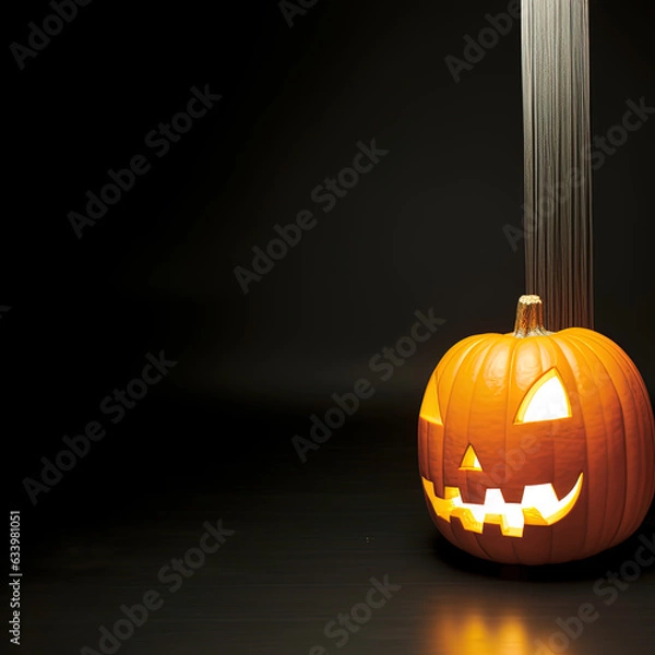 Fototapeta Halloween card template, greeting card mock up with copy space, happy Halloween holiday concept