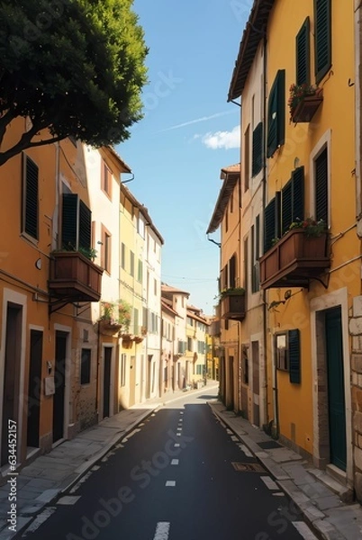 Obraz street in Italy old town.