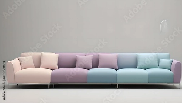 Fototapeta Comfortable home design:66 living room interior with sofa and couch. generative ai