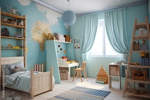 Fototapeta Classic style interior of children room