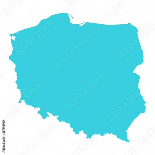 Fototapeta Vector Simple Map of Poland Country