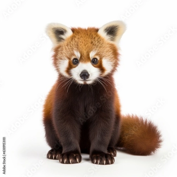 Fototapeta Red Panda isolated in a white background