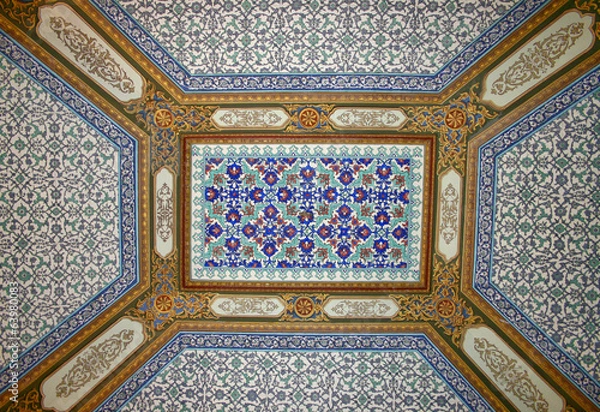 Fototapeta Ceiling Detail of Topkapi Palace in Istanbul