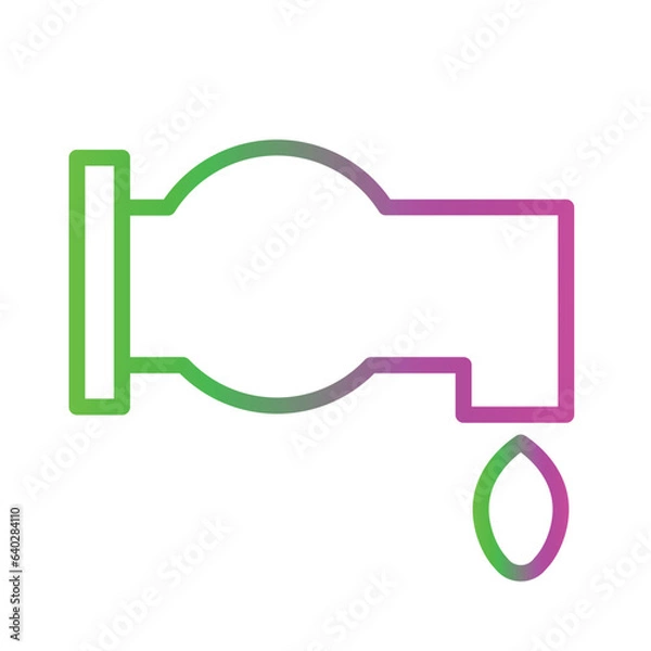 Fototapeta Pipe Tap Water Gradient Icon