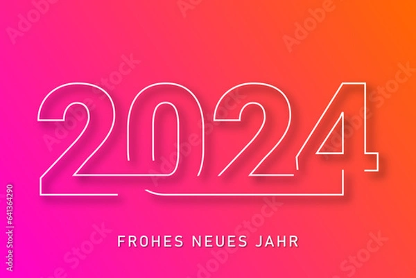 Fototapeta frohes neues jahr 2024