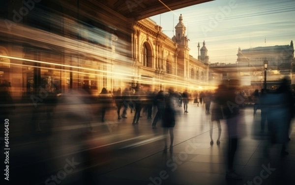 Fototapeta city at sunset