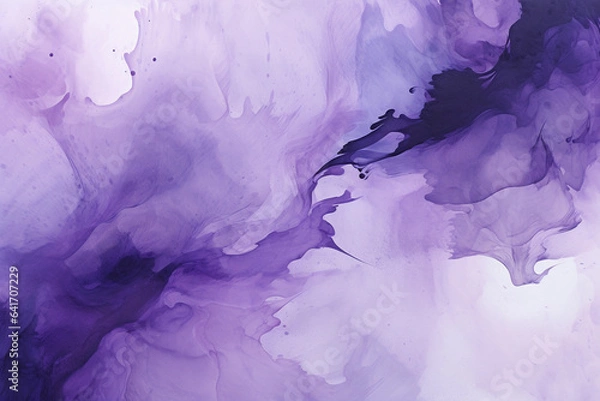 Fototapeta Abstract violet background with watercolors