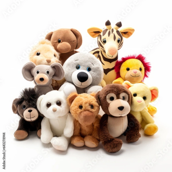 Fototapeta Stuffed animal toys for children