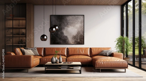 Fototapeta elegant interior design of modern living room