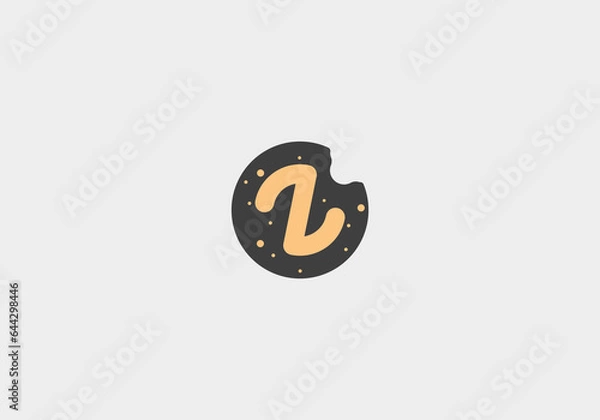 Fototapeta Logo Cookie and letter Z, Fun, Fresh and Friendly, editable color