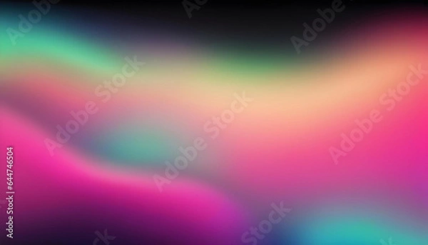 Fototapeta Colorful streamlined wave neon art background Generative AI